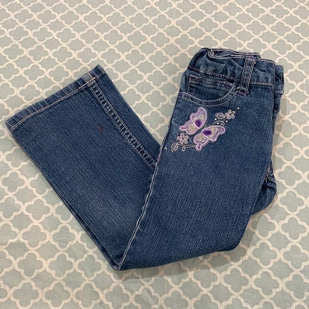 Girls size 4 jeans faded glory (334)